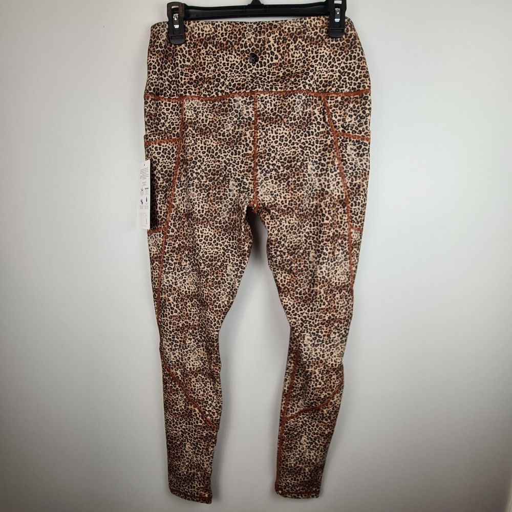Scorpio Sol High Waist Cheetah Print Soft Leggings Large‎ Tapered Leg Pocket - Picture 6 of 9